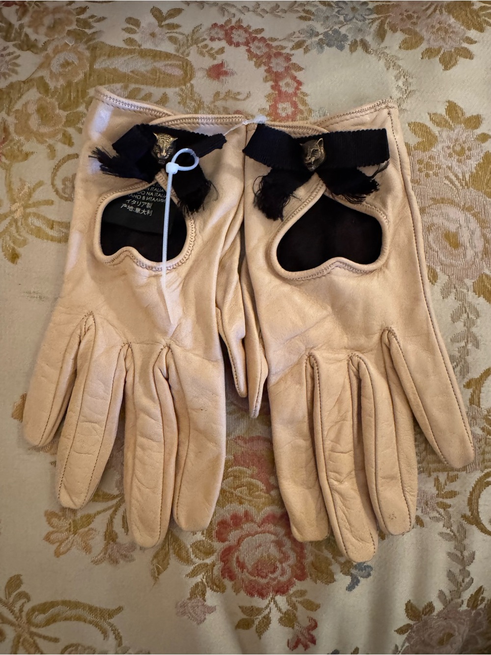 Gucci Nappa Leather New Gloves Size Small Pale Pink - Picture 6 of 13